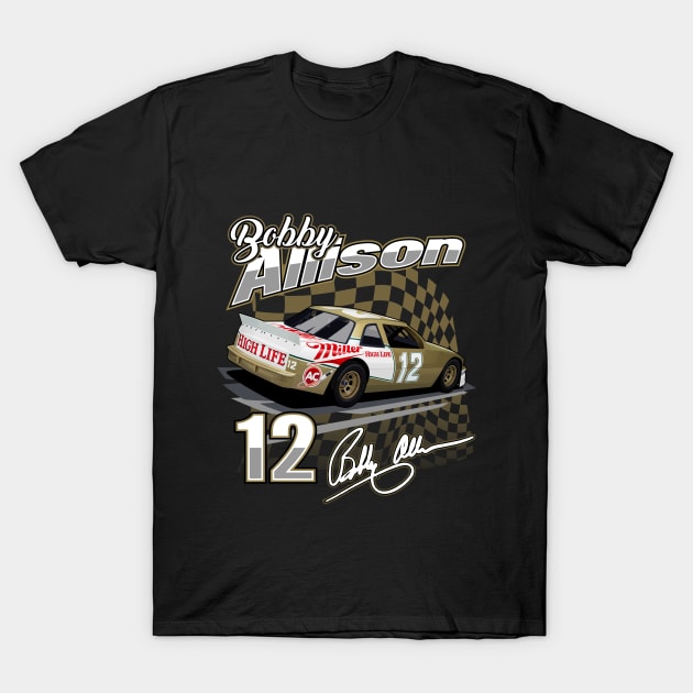 Bobby Allison Nascar Vintage T-Shirt by kucingtertawa